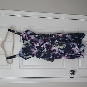 Kay Unger Flora Print Mini Dress Size 6